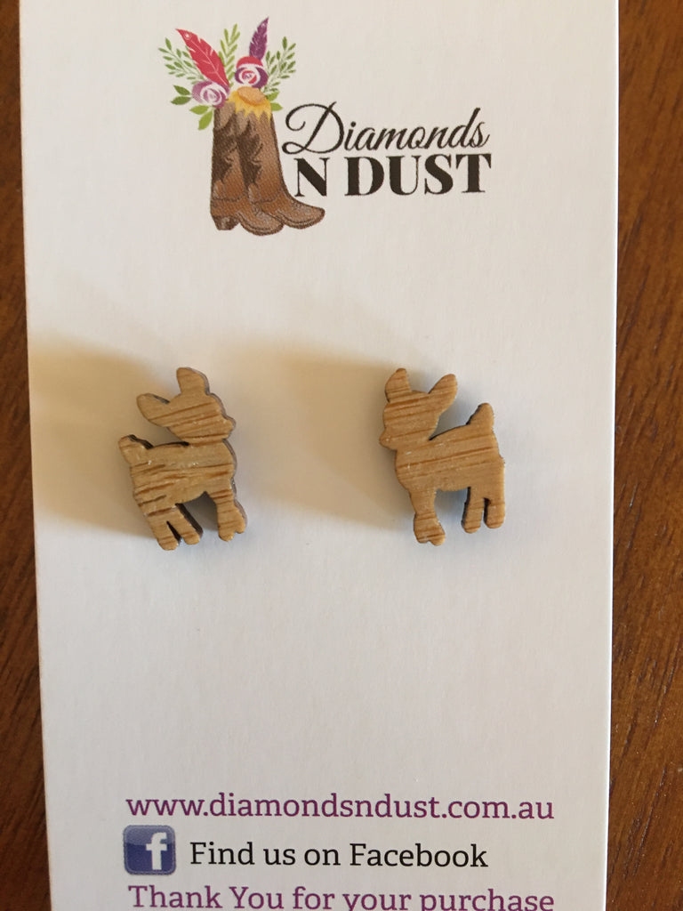 Cute Bamboo Bambi Studs