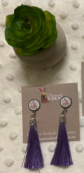 Lilac Tassel Earrings