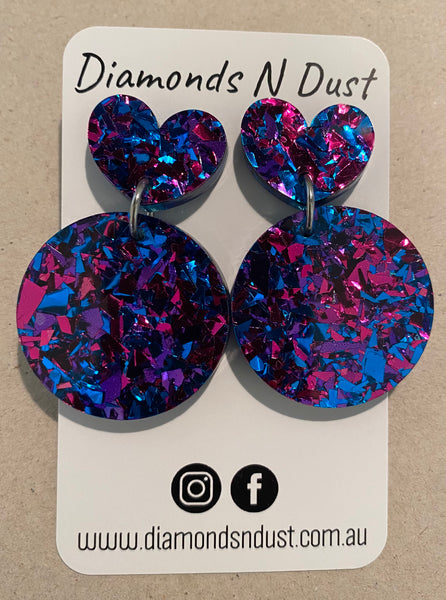 Heart Round Dangles