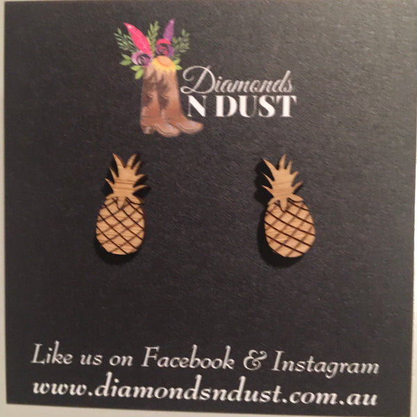 Bamboo Spiky Pineapple Studs