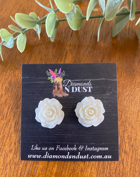 Rose Studs (10 Colours)