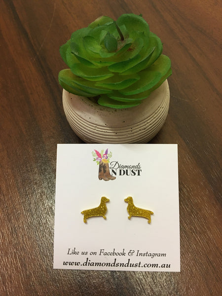 Sausage Dog Studs (7 Colours)