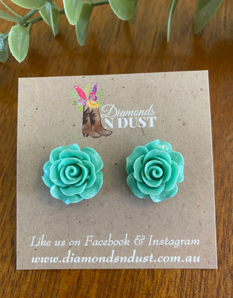 Rose Studs (10 Colours)