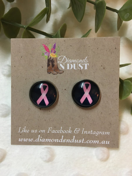 16mm ‘Cancer Ribbon’ Studs (4 Colours)