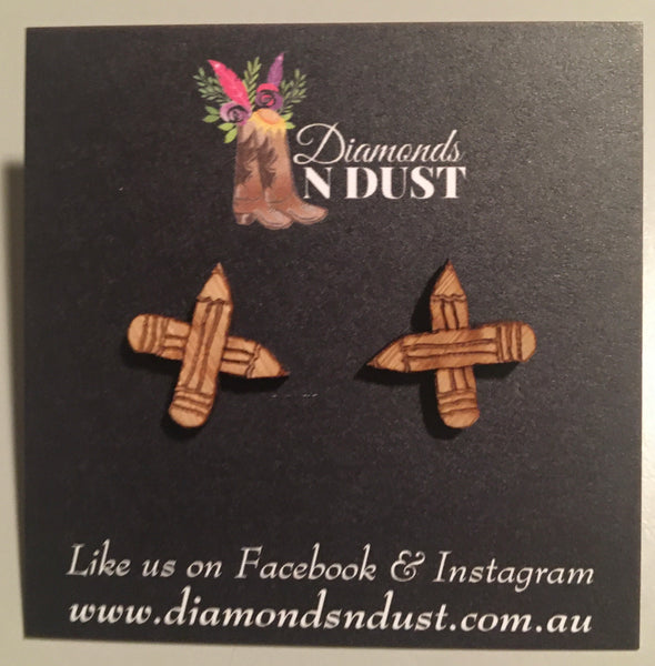 Bamboo Pencil Stud earrings