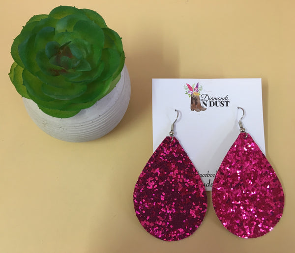 Teardrop Glitter Dangles Medium