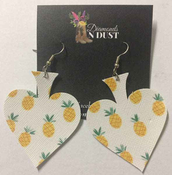 Pineapple leatherette Earrings