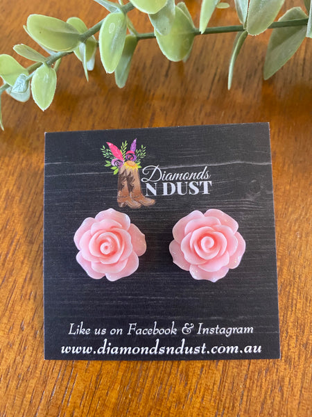Rose Studs (10 Colours)