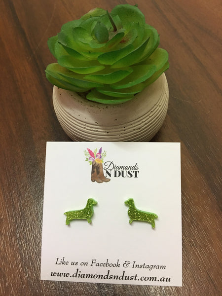 Sausage Dog Studs (7 Colours)