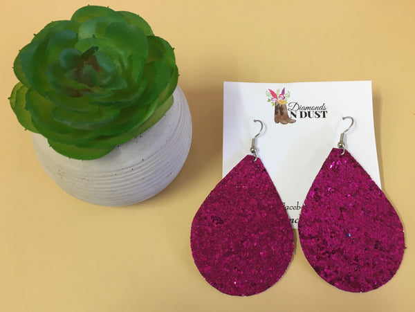 Teardrop Glitter Dangles Medium