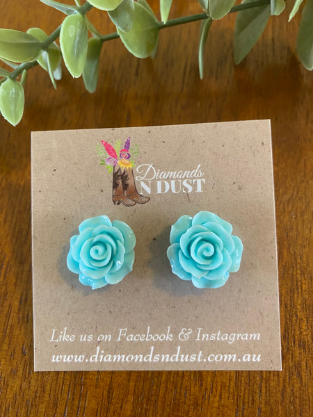 Rose Studs (10 Colours)