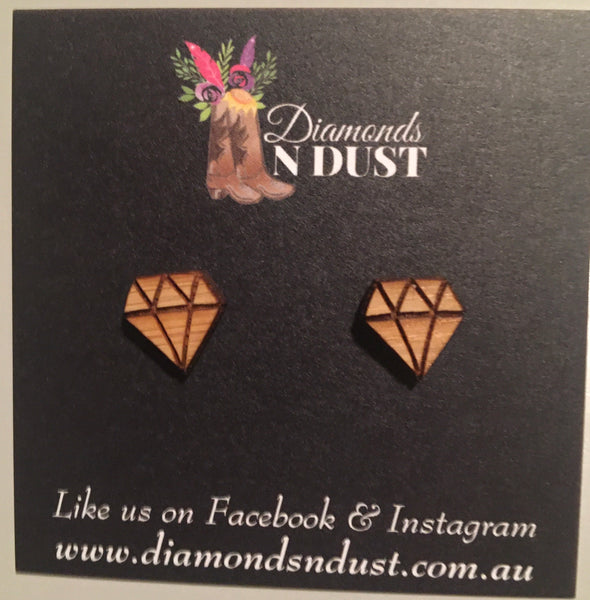 Bamboo Bling Diamond studs