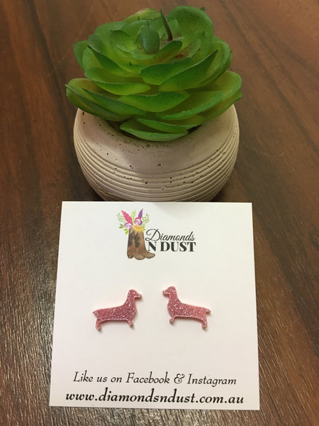 Sausage Dog Studs (7 Colours)