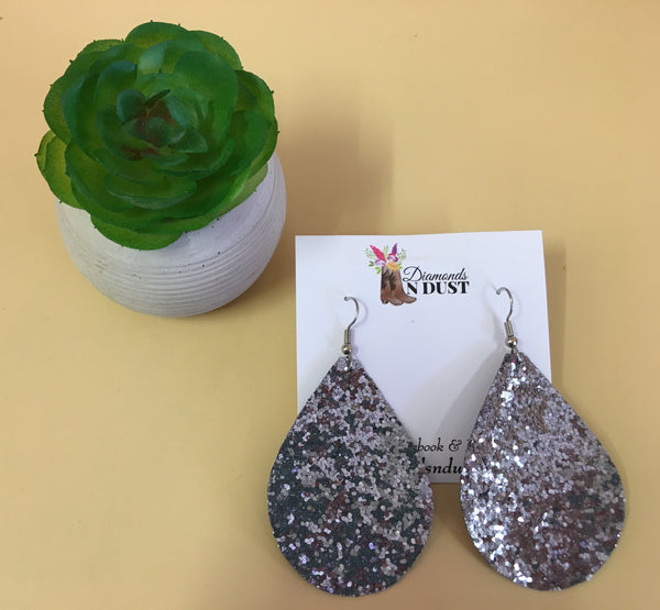 Teardrop Glitter Dangles Medium