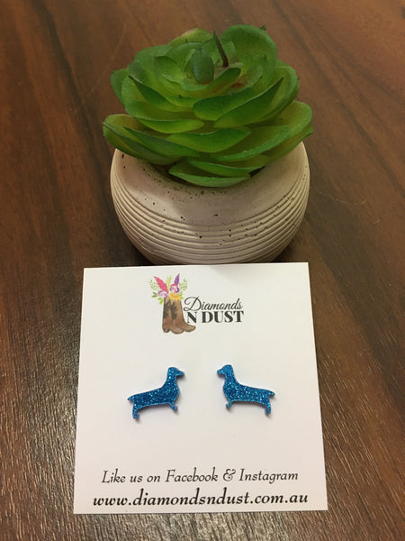 Sausage Dog Studs (7 Colours)