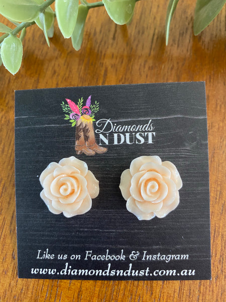 Rose Studs (10 Colours)